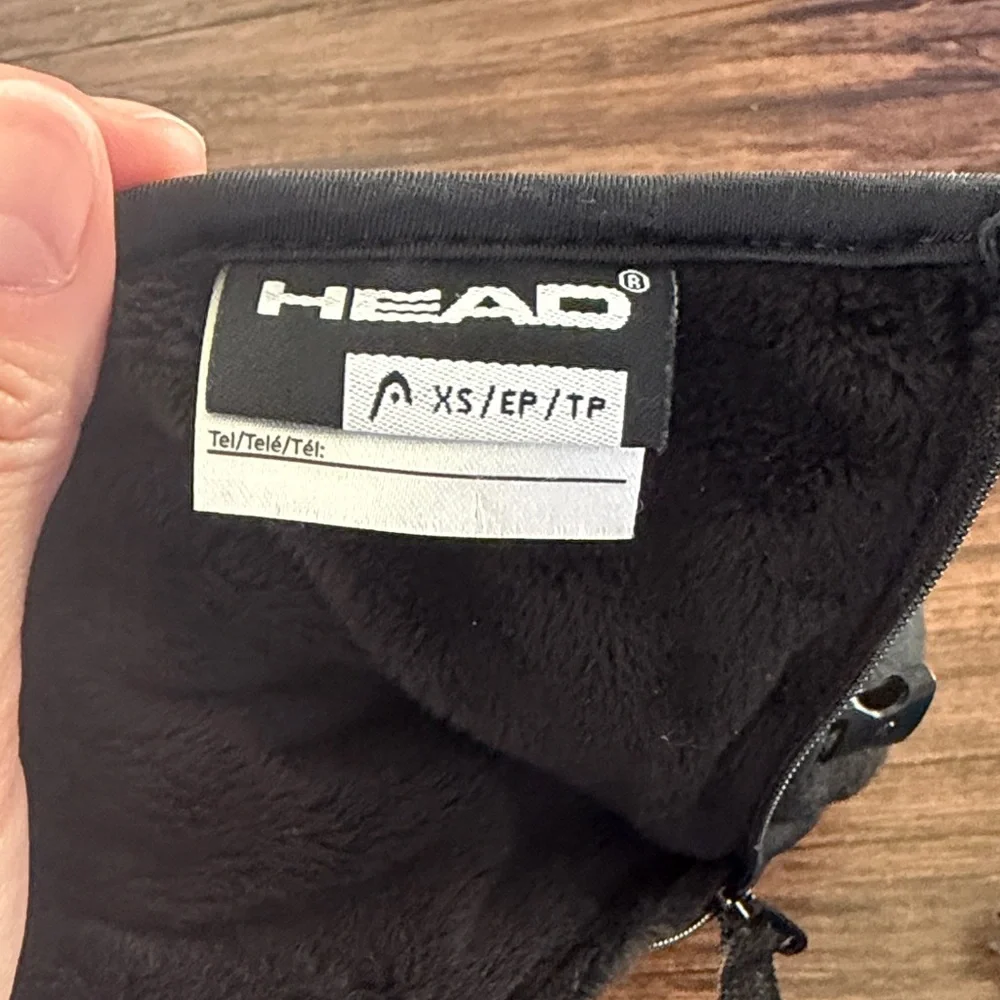 Head Black and Gray Ski Mittens